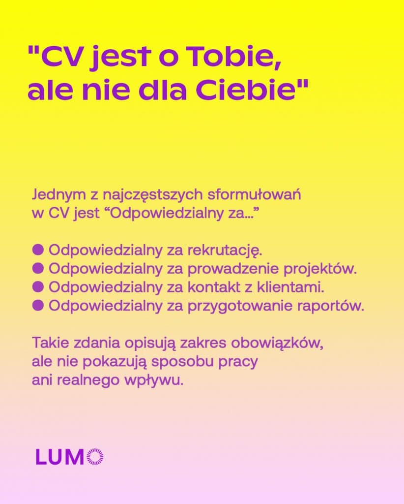 Zamień słowa wydmuszki w cv na realną korzyść dla pracodawcy